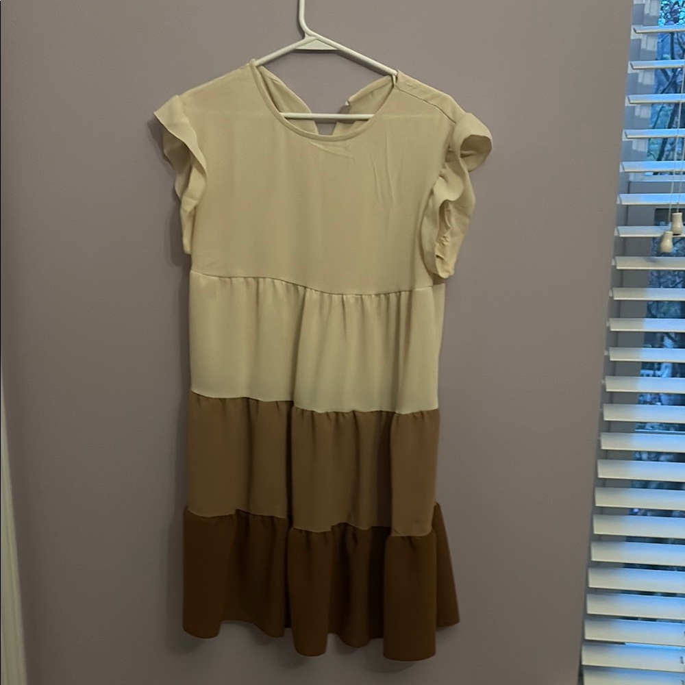 Colorblock Tiered Dress